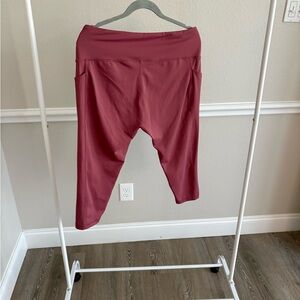 XXL Mauve Pink Yoga Capri Pants